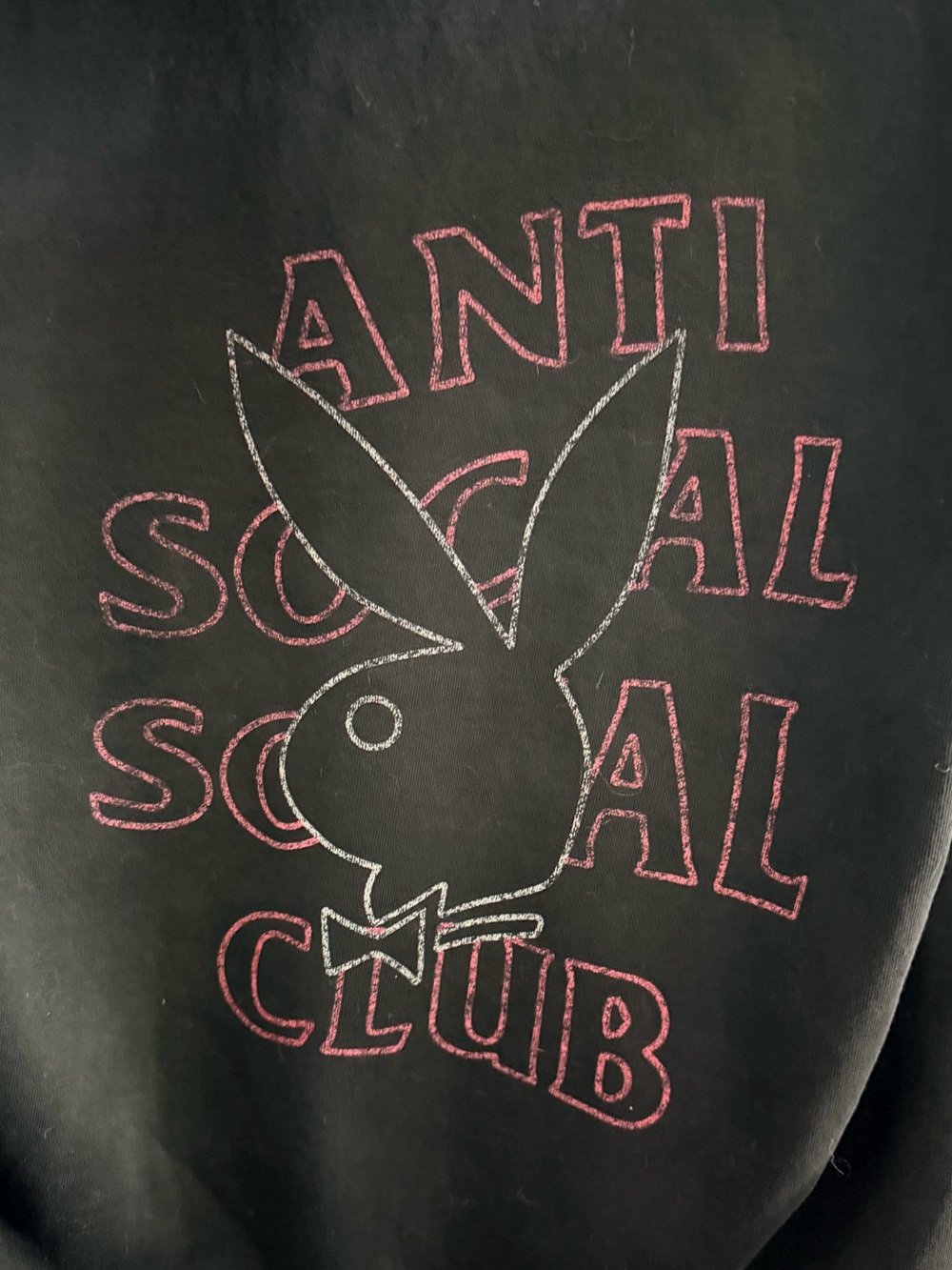 Playboy bunny hoodie anti social graphic sweater